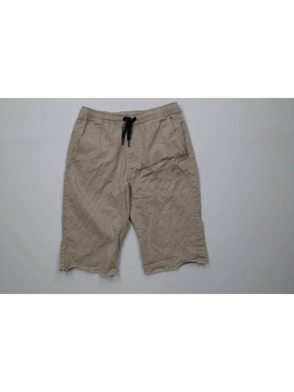 Vintage Y2K Streetwear Mens Small Faded Cut Off Cloth Shorts Stone Beige Khaki